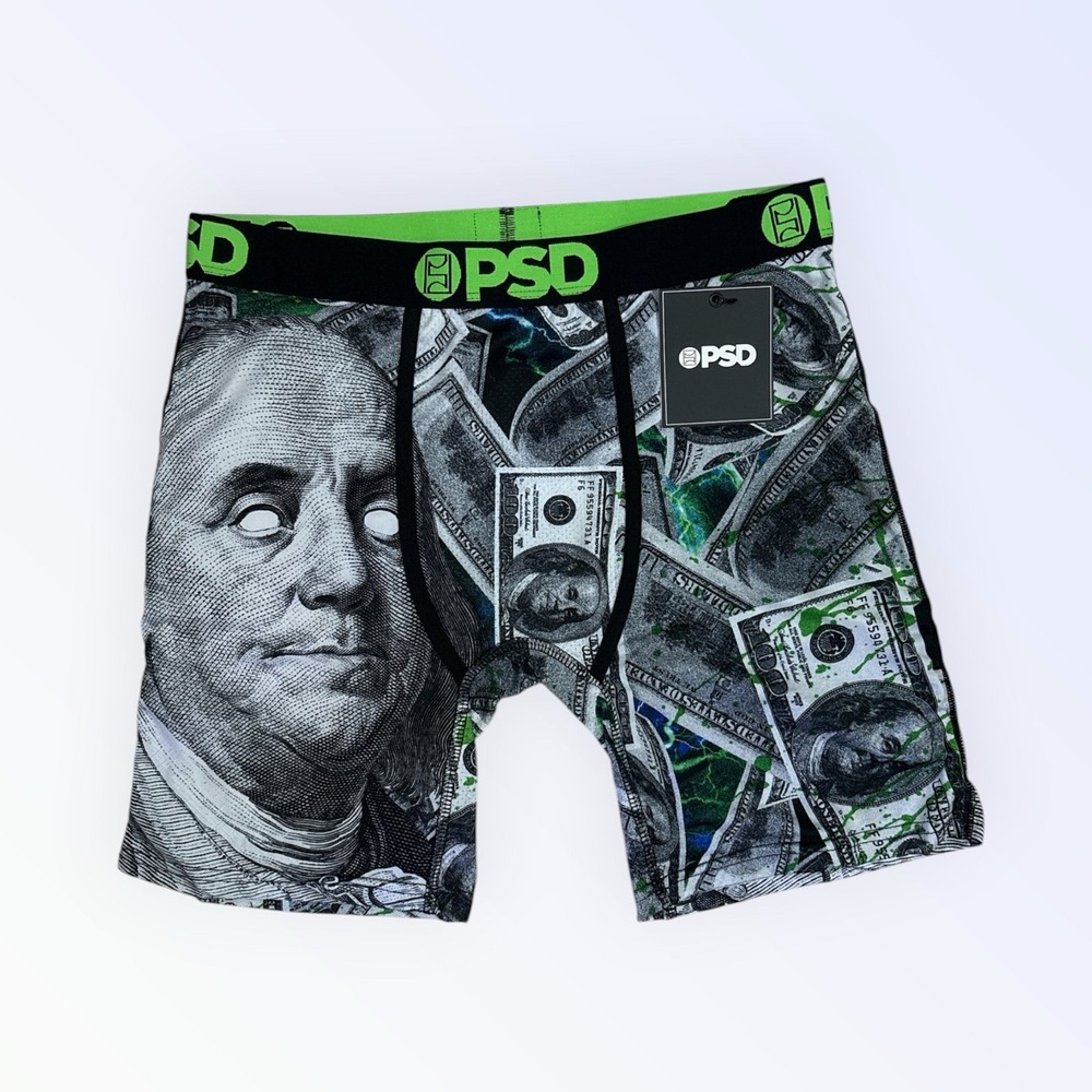 PSD MONEY PRINT BOXER BRIEFS MENS LARGE